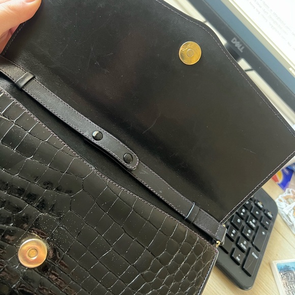 Gucci Black Crocodile Embossed Crossbody Bag - Picture 10 of 16